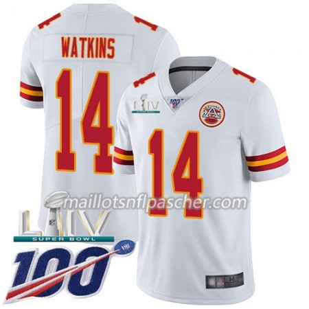 Maillot Kansas City Chiefs Sammy Watkins 14 Nike Blanc 100th 2020 Super Bowl LIV - Homme